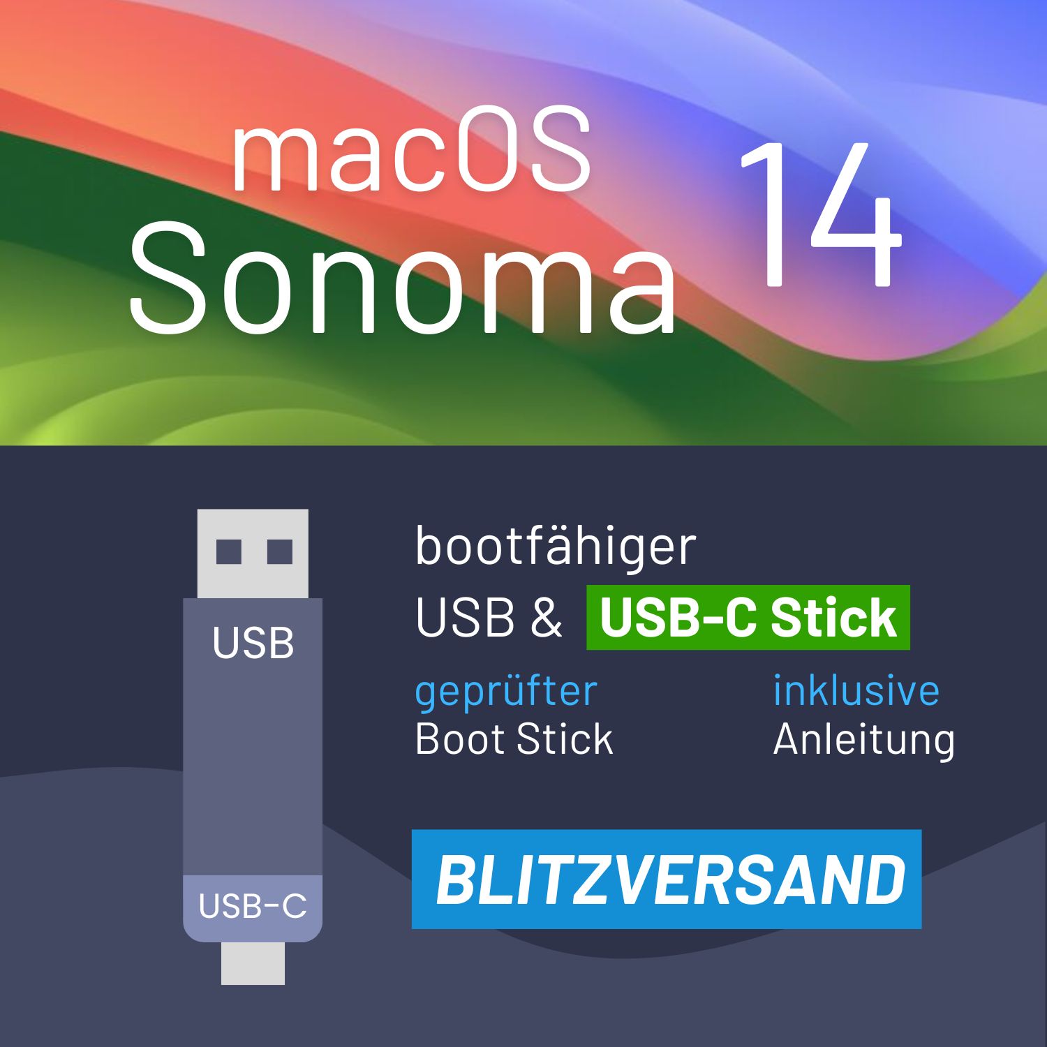 Bootstick macOS Sonoma USB/USB-C