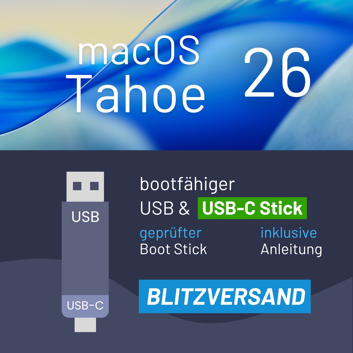 Bootstick USB-C Stick macOS Tahoe 26